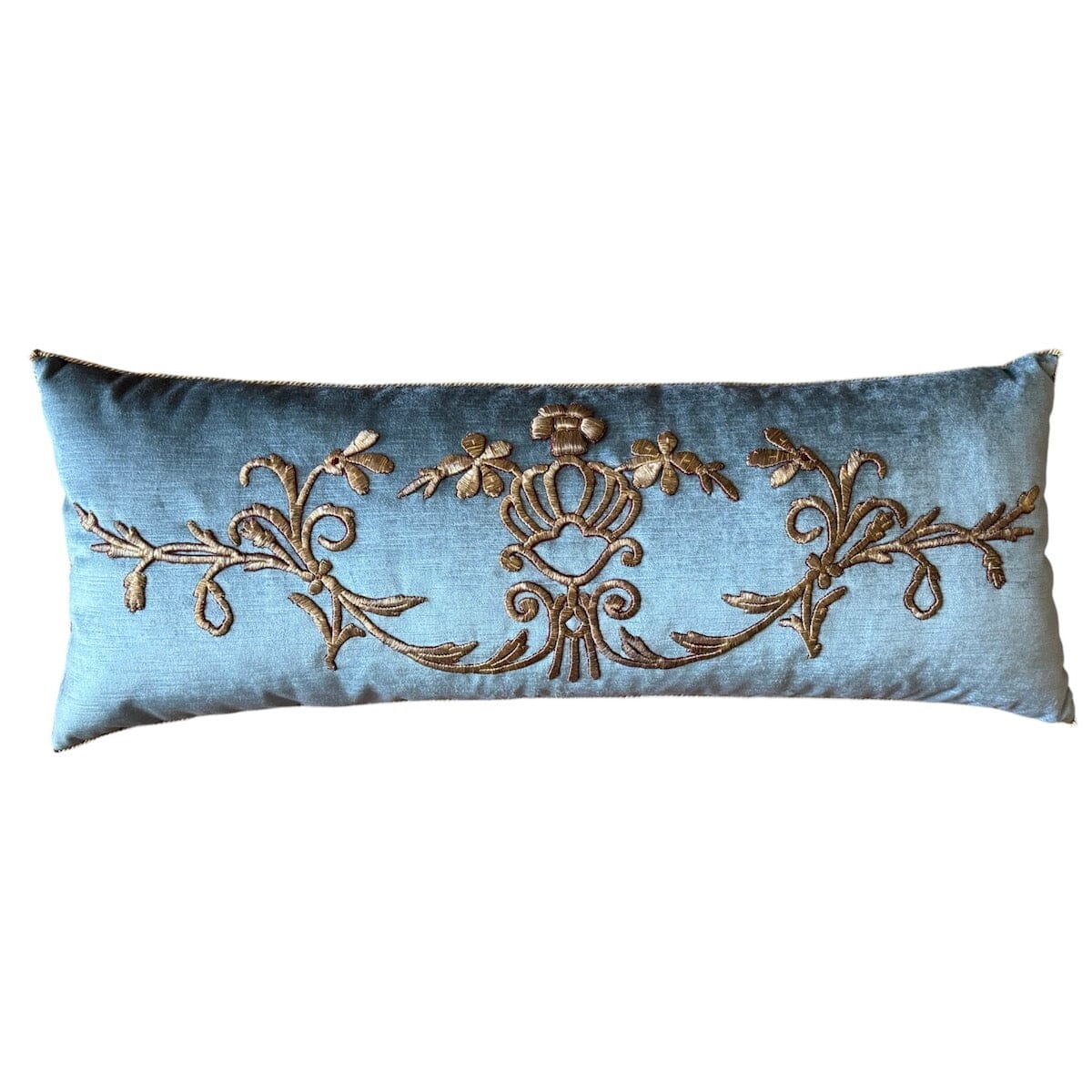 Antique Ottoman Empire Gold Metallic Embroidery (#E131523 | 14 x 36") New Pillows B. Viz Design