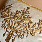 Antique Ottoman Empire Raised Gold Metallic Embroidery (#E020825A&B | 21x 21") New Pillows B. Viz Design