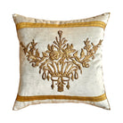 Antique Ottoman Empire Raised Gold Metallic Embroidery (#E020825A&B | 21x 21") New Pillows B. Viz Design