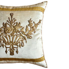 Antique Ottoman Empire Raised Gold Metallic Embroidery (#E020825A&B | 21x 21") New Pillows B. Viz Design