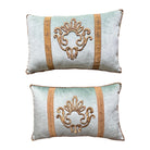 Antique Ottoman Empire Raised Gold Metallic Embroidery (#E072524A&B | 11 x 17") New Pillows B. Viz Design
