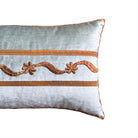 Antique Ottoman Empire Raised Gold Metallic Embroidery (#E090324A&B | 12 x 23") New Pillows B. Viz Design