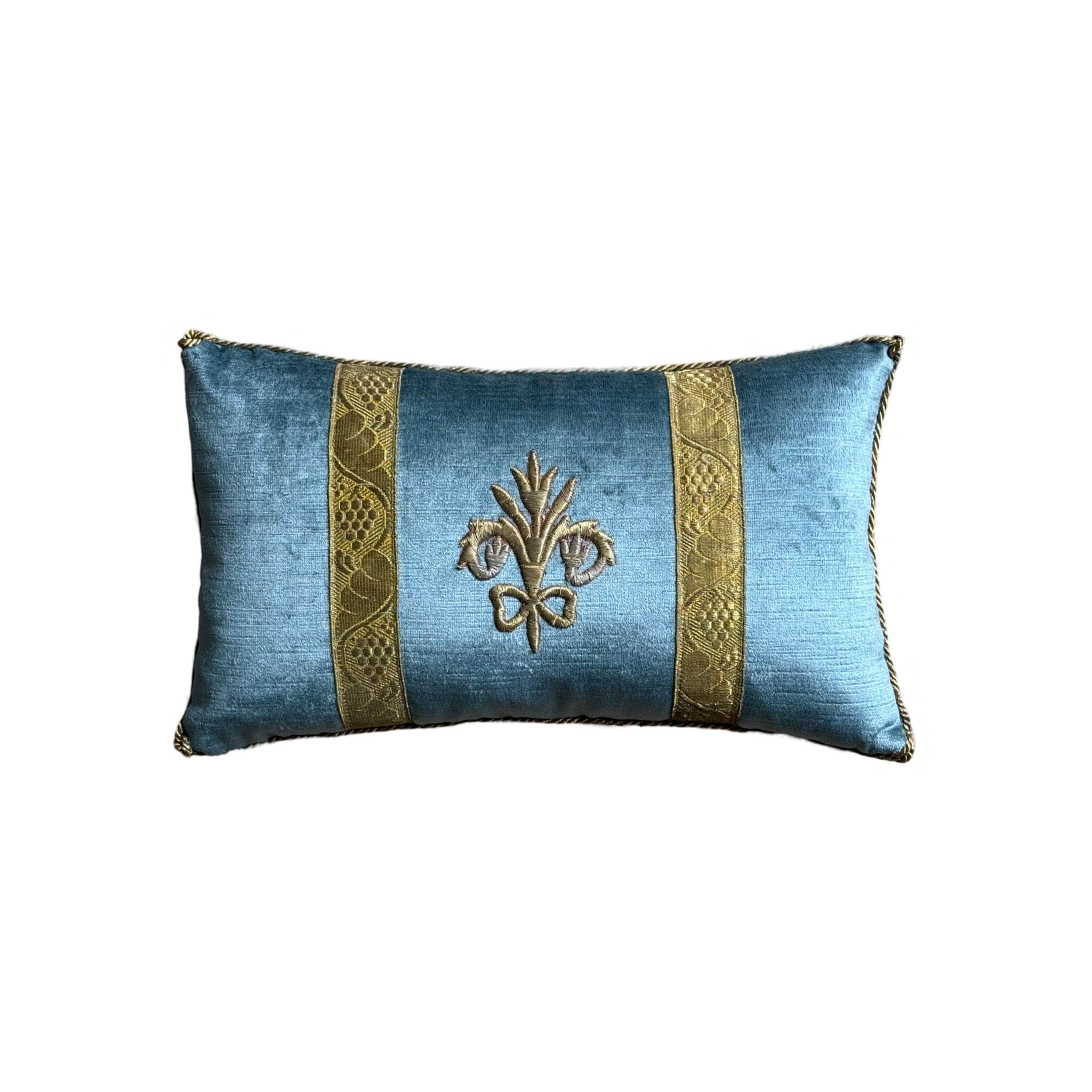 Antique Ottoman Empire Raised Gold Metallic Embroidery (#E091024 | 9x15") New Pillows B. Viz Design