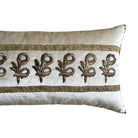 Antique Ottoman Empire Raised Gold Metallic Embroidery (#E092523 | 12 x 24") New Pillows B. Viz Design