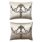 Antique Ottoman Empire Raised Gold Metallic Embroidery (#E111023A&B | 16 1/2 x 20 1/2") New Pillows B. Viz Design