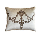 Antique Ottoman Empire Raised Gold Metallic Embroidery (#E111023A&B | 16 1/2 x 20 1/2") New Pillows B. Viz Design