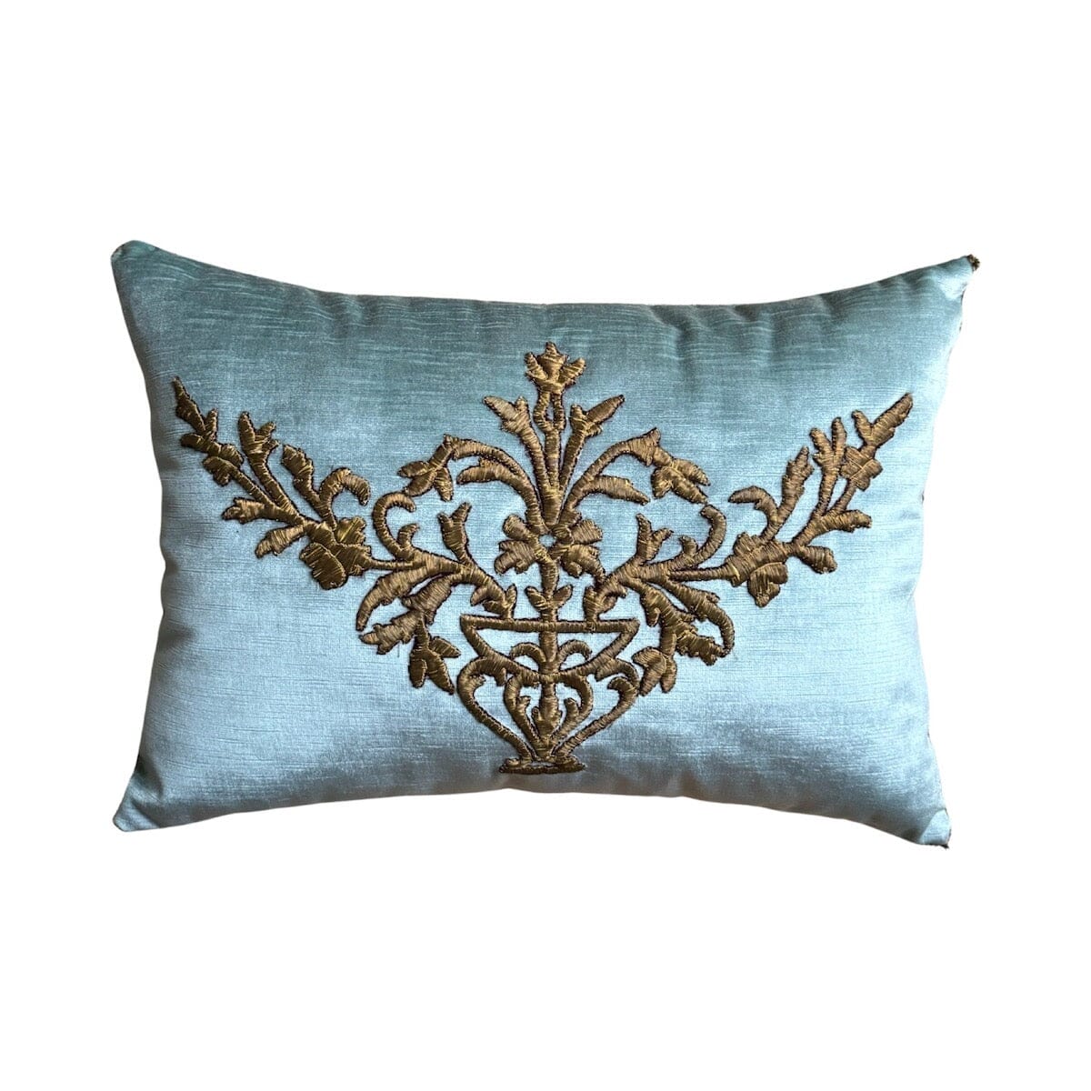 Antique Ottoman Empire Raised Gold Metallic Embroidery (#E122823A&B | 15 x 21") New Pillows B. Viz Design