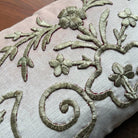 Antique Ottoman Empire Raised Silver Metallic Embroidery (#E121623 | 13 x 25") New Pillows B. Viz Design