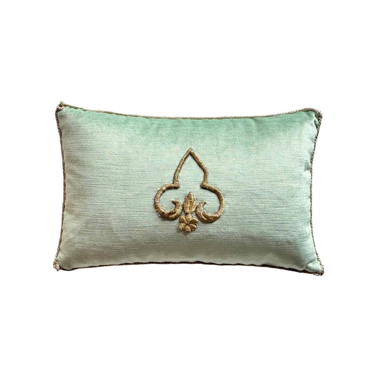 Antique Ottoman Empire Silver Metallic Embroidery (#E050824| 9 x 14") New Pillows B. Viz Design