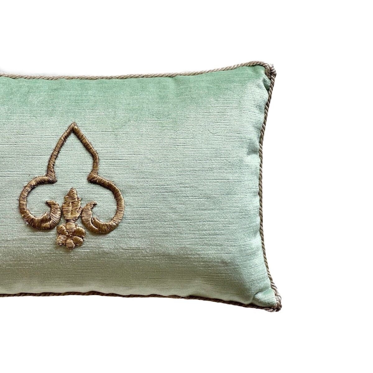 Antique Ottoman Empire Silver Metallic Embroidery (#E050824| 9 x 14") New Pillows B. Viz Design