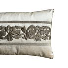 Antique Raised Dark Gold Metallic Embroidery (#E061223 | 12.5 x 26") New Pillows B. Viz Design