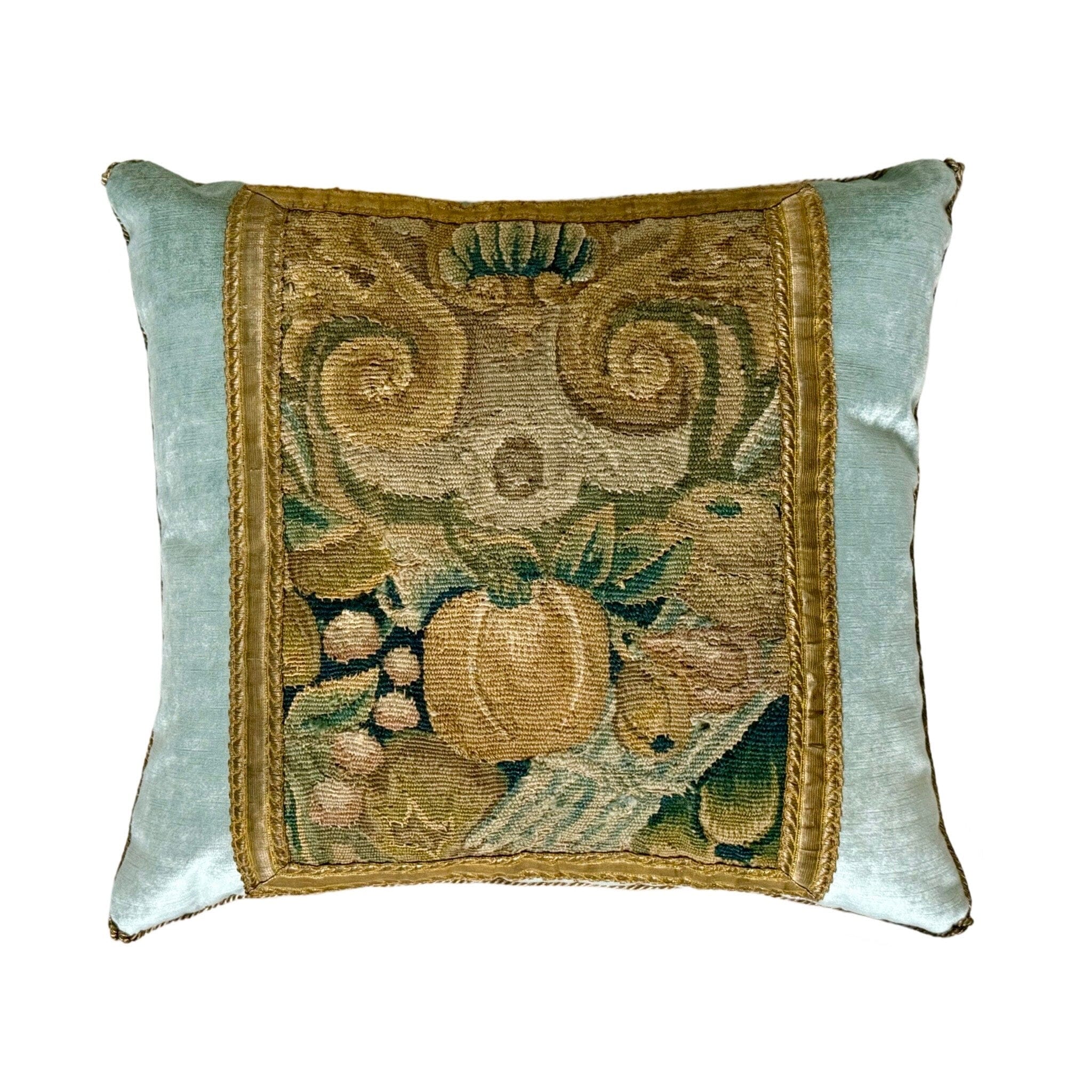Antique Tapestry Fragment (#T093024 | 17 x 19") New Pillows B. Viz Design