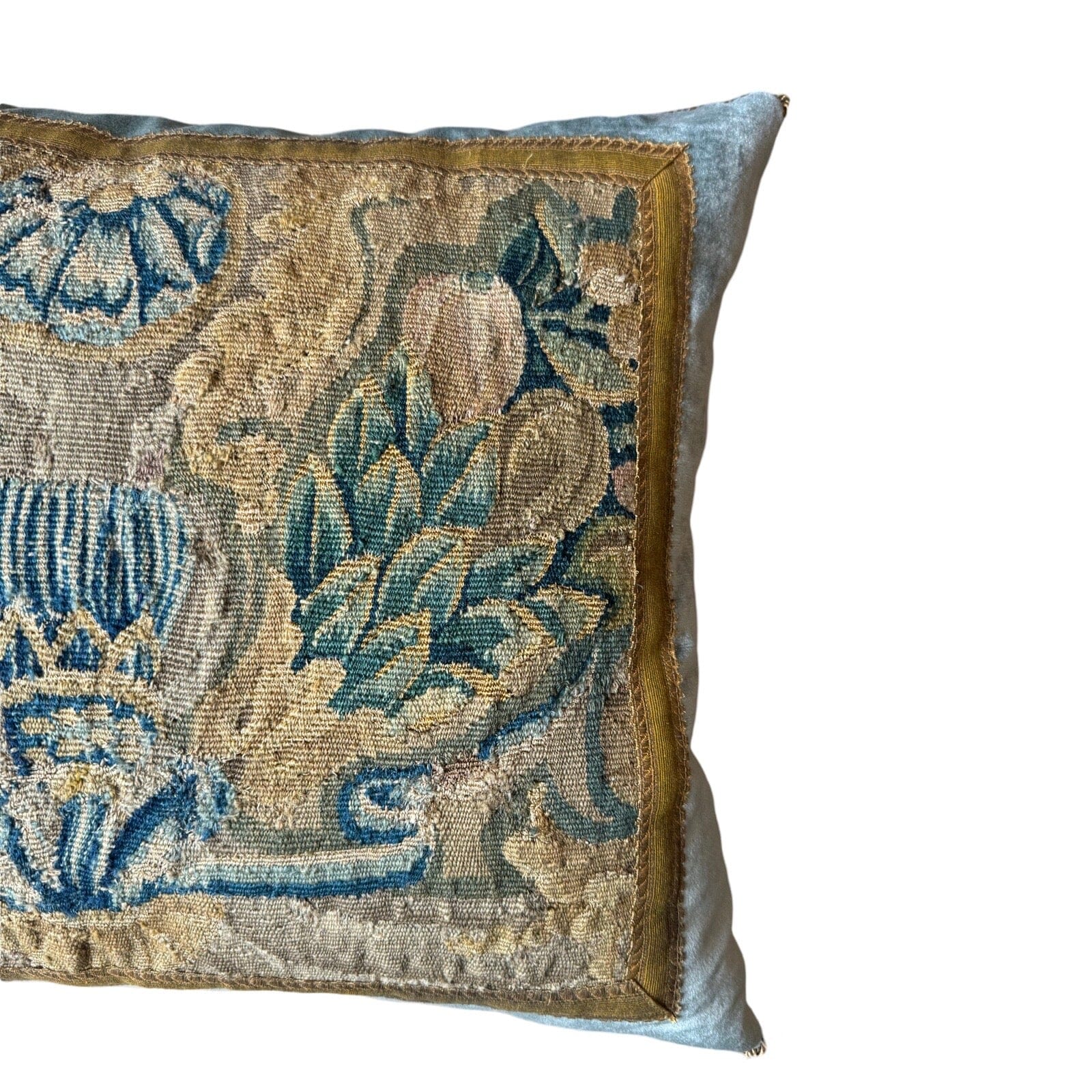 Antique Tapestry Fragment (#T100224 | 22 x 26") New Pillows B. Viz Design
