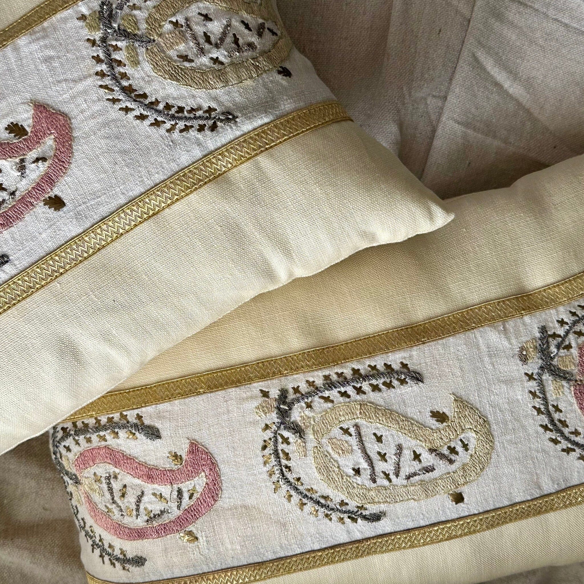 Antique Turkish Towels (#M040624A&B | 11 x16 1/2 ") New Pillows B. Viz Design