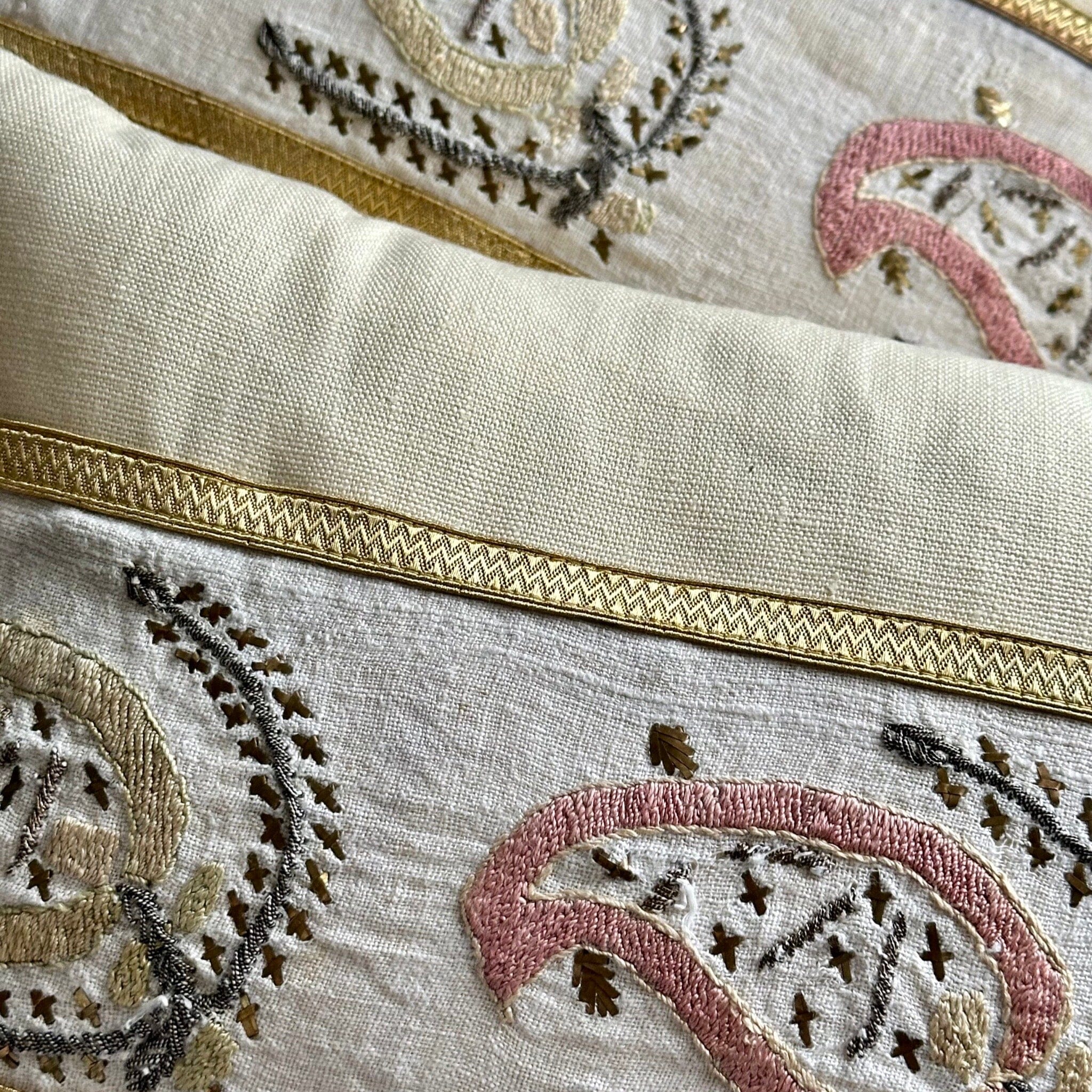 Antique Turkish Towels (#M040624A&B | 11 x16 1/2 ") New Pillows B. Viz Design