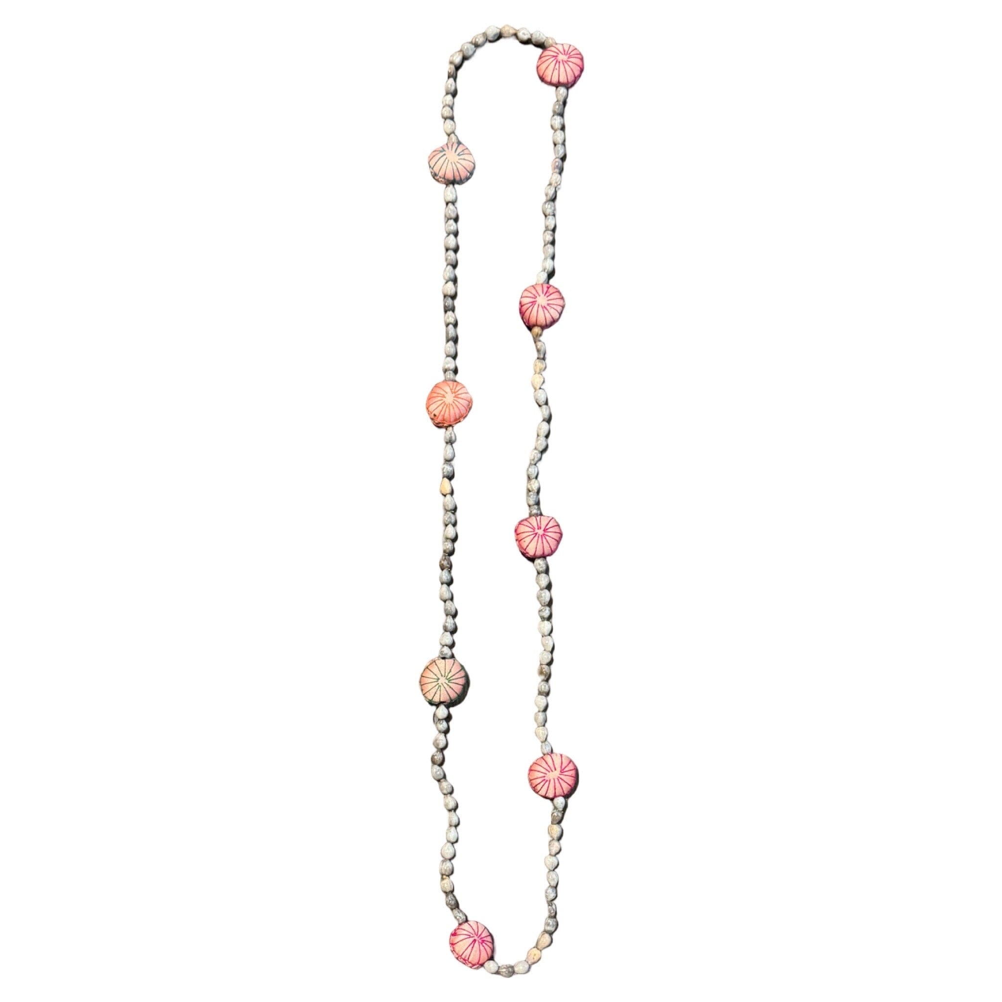 Beaded Necklace with Decorated Stuffed Charms Necklace Baanpueng Handmade Shop C