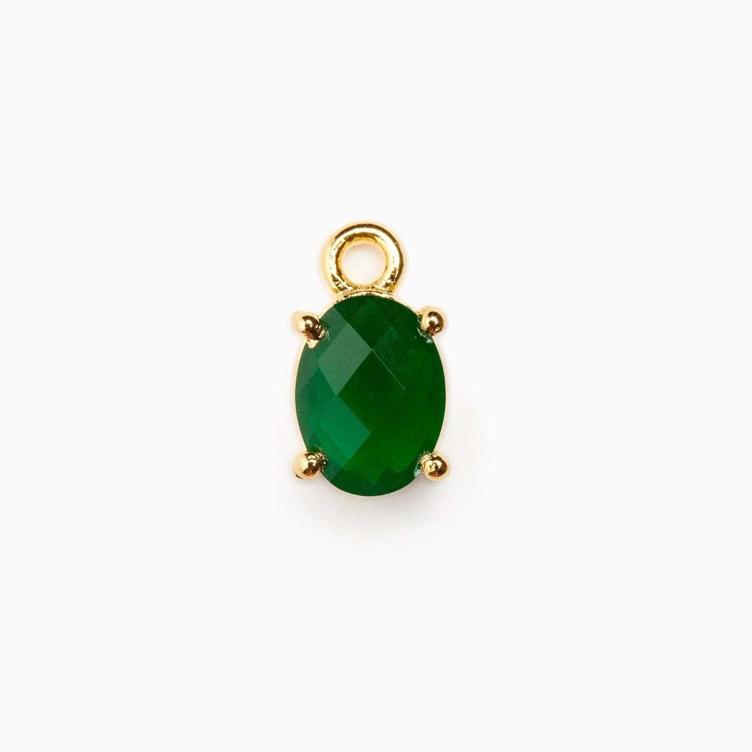 Birthstone Charm, Emerald Charm Fallen Aristocrat