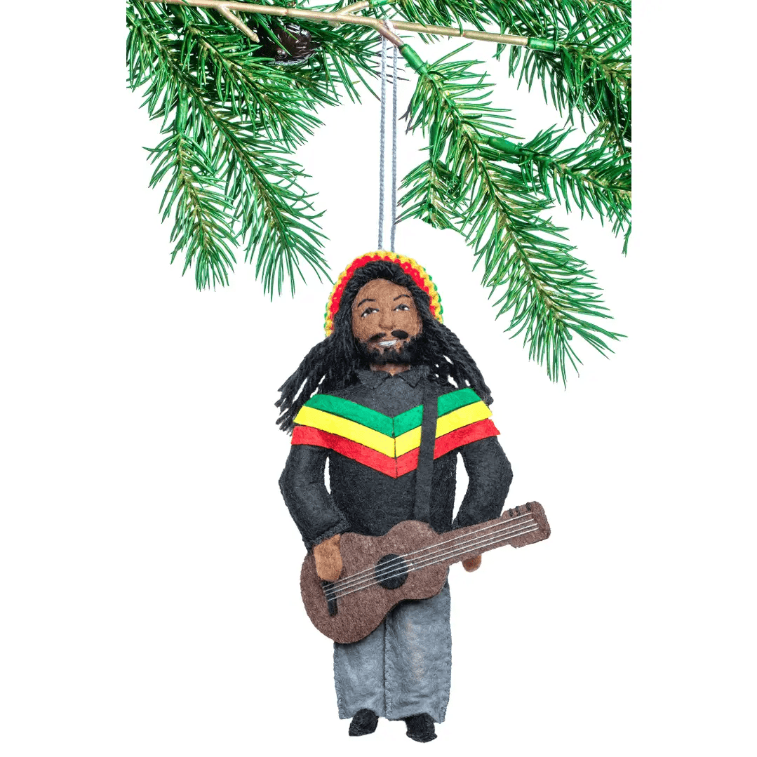"Bob Marley" Felt Ornament Holiday Ornaments Silk Road Bazar