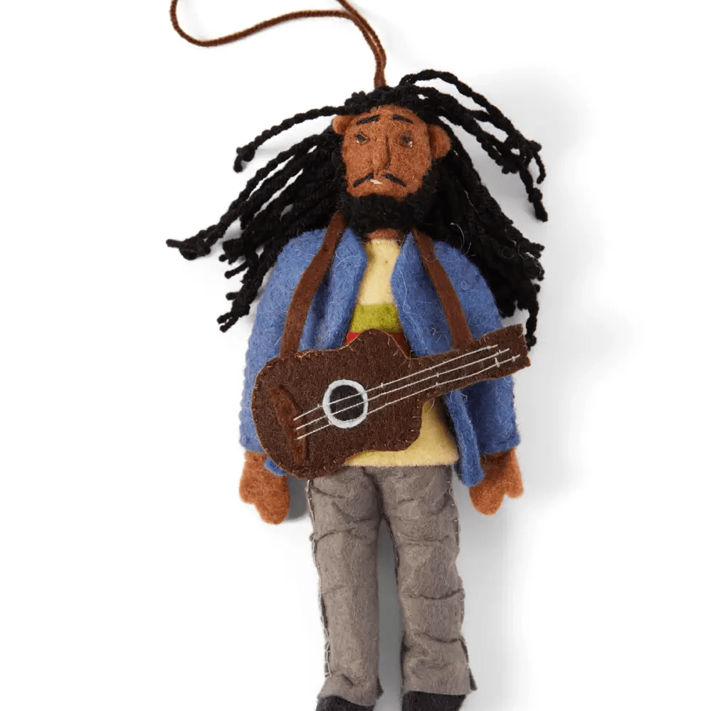 "Bob Marley" Felt Ornament Holiday Ornaments Silk Road Bazar