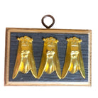 Bourbon Barrel Frame with "Cicadas" Museum Bees | 3 3/4" x 1" Museum Bees Trace Mayer Antiques