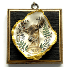 Bourbon Barrel Frame with Deer Oyster Shell | 4 x 1" Museum Bees Museum Bees
