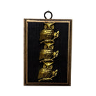 Bourbon Barrel Frame with Owls | (3 1/4" wide x 1") Art Museum Bees