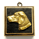 Bourbon Barrel Frame with Stately Dog | 3 1/4" Wide x 1 Objet d'Art Museum Bees