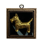 Bourbon Barrel Frame with Terrier on Coromandel | 4" x 1" Museum Bees Trace Mayer Antiques