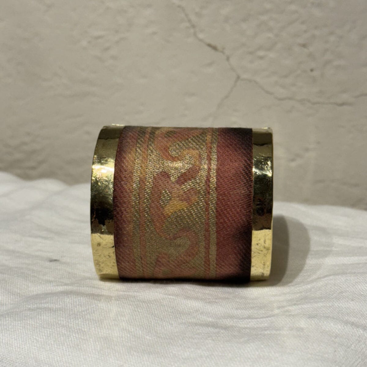Brass Cuffs Made with Vintage Fortuny Material | Assorted Bracelet Eyup Gunduz Cuff B