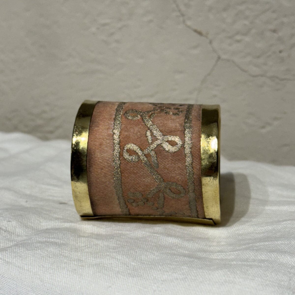 Brass Cuffs Made with Vintage Fortuny Material | Assorted Bracelet Eyup Gunduz Cuff C