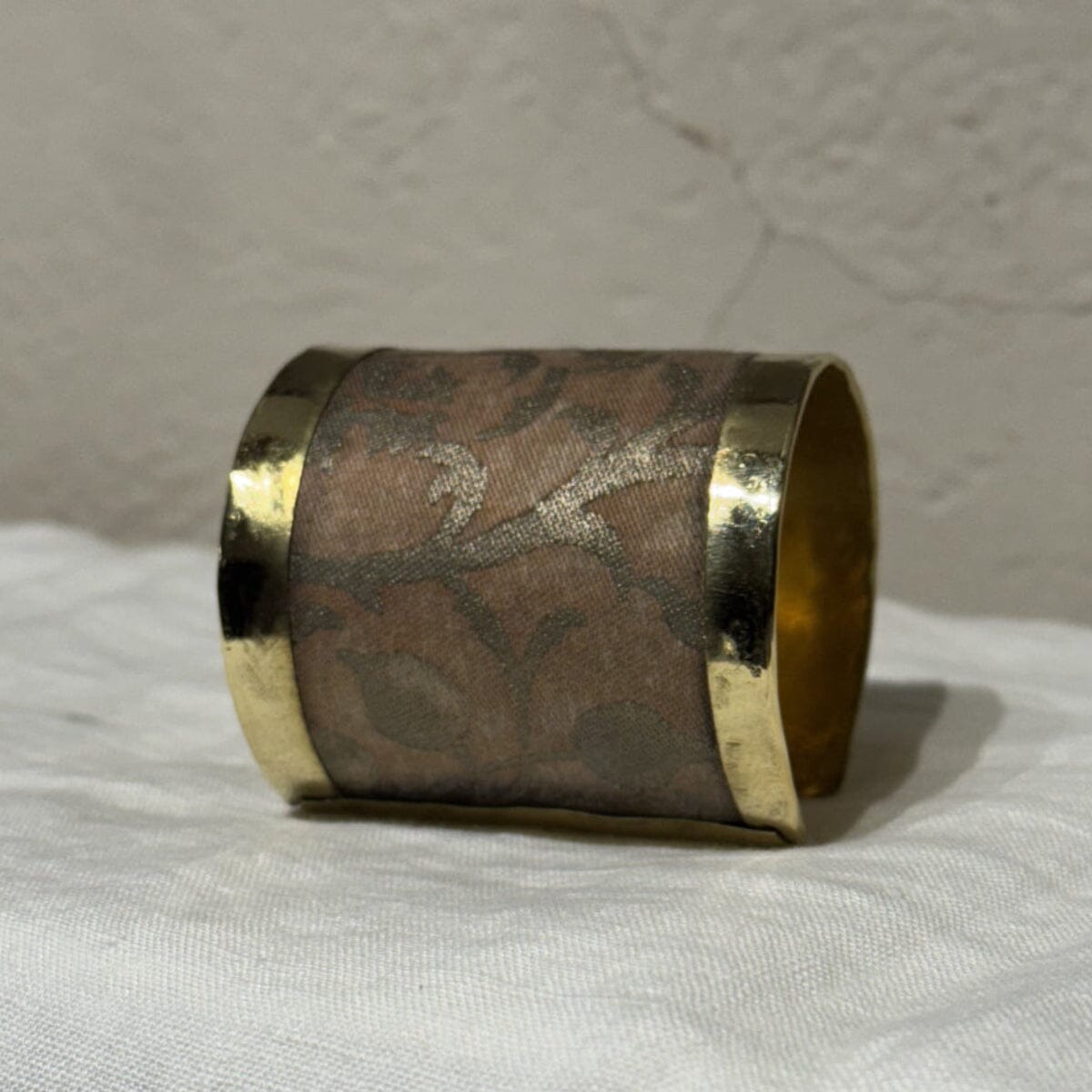 Brass Cuffs Made with Vintage Fortuny Material | Assorted Bracelet Eyup Gunduz Cuff D