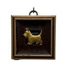 Burled Frame with Terrier | (3" wide x 1") Art Museum Bees