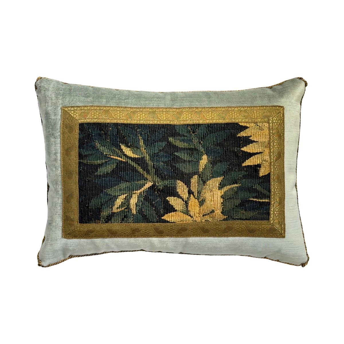 Custom: Antique Verdure Tapestry Fragment (#T052326 | 12 x 17") New Pillows B. Viz Design