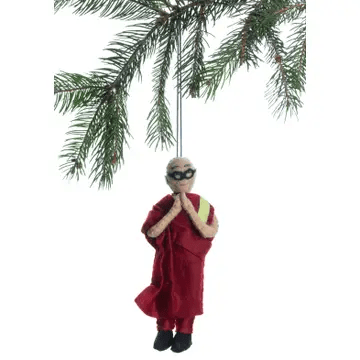 "Dalai Lama" Felt Ornament Holiday Ornaments Silk Road Bazar