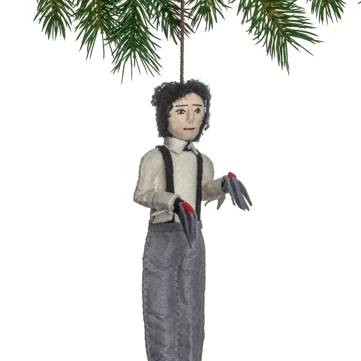 "Edward Scissorhands" Felt Ornament Holiday Ornaments Silk Road Bazaar