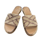 Elysian Silk Ikat Sandals Sandals Elysian by Emily Morrison Lavender and Cream 5.5