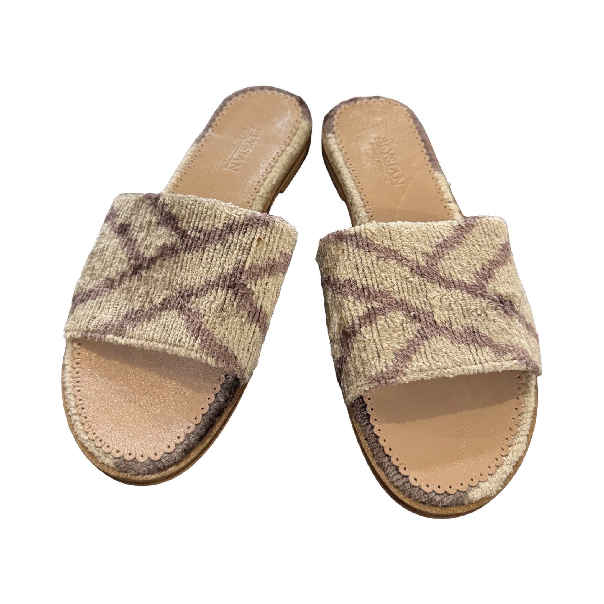 Elysian Silk Ikat Sandals Sandals Elysian by Emily Morrison Lavender and Cream 5.5
