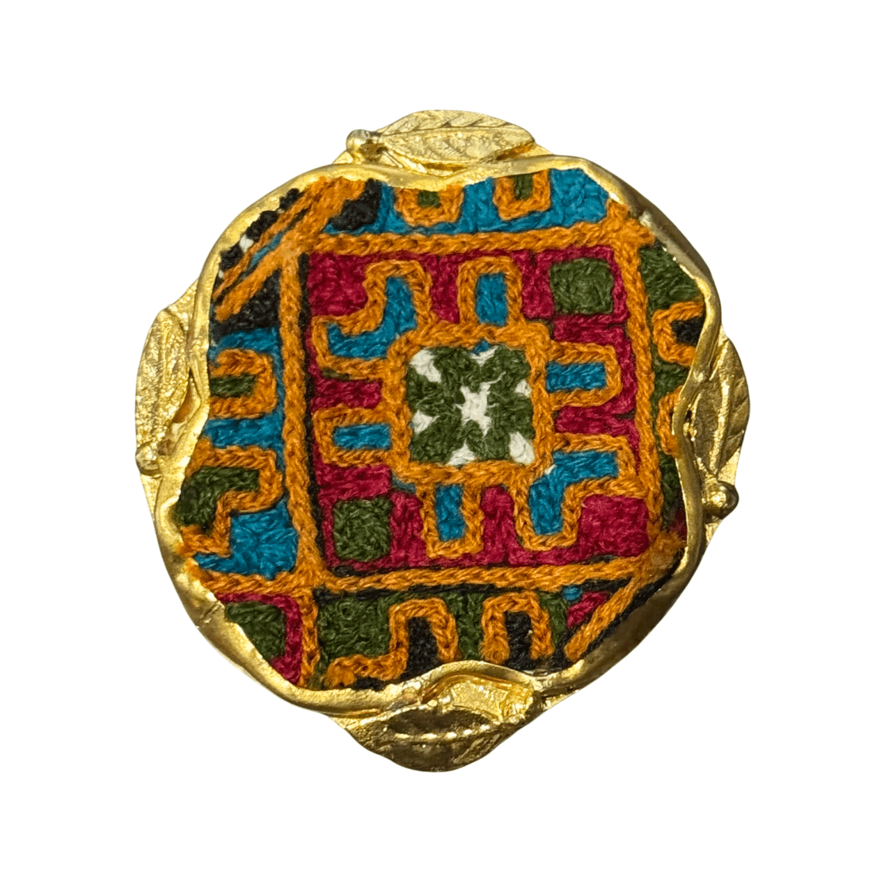 Embroidered Textile Brooch Brooch Eyup Gunduz E
