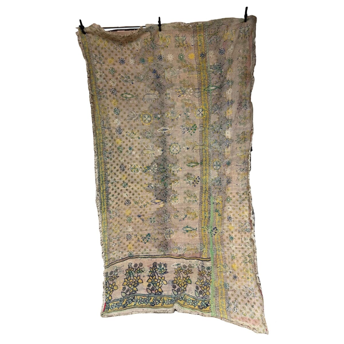 Ethnographic Wall Hanging Textile (#10133 | 48 x 86") Vintage Textile Tremont Auctions