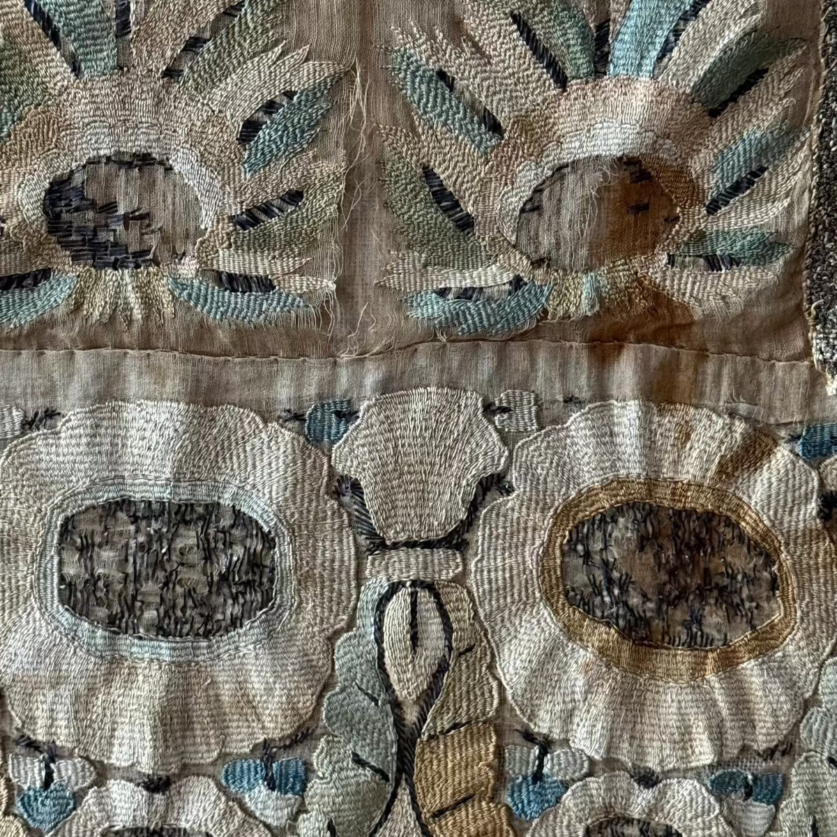 Framed 18th Century Muslin Hand Embroidered Ottoman Towels (430423) Antique Textile Rebecca Vizard