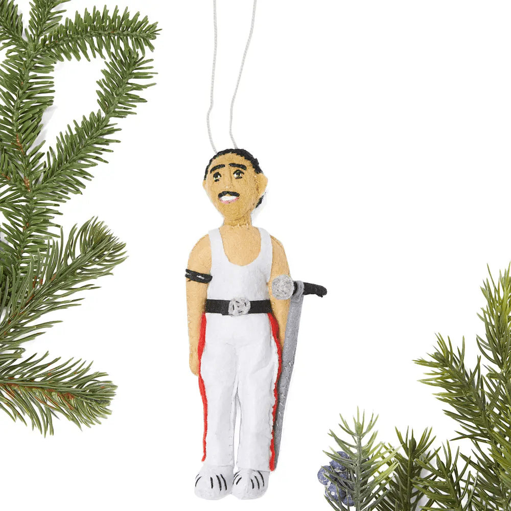 "Freddie Mercury" Felt Ornament Holiday Ornaments Silk Road Bazar