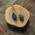 Hand Crafted Ottoman Vintage Textile Earrings - Oval Diamond New Jewelry Eyup Gunduz B
