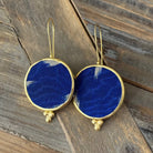 Hand Crafted Ottoman Vintage Textile Earrings - Round New Jewelry Eyup Gunduz H