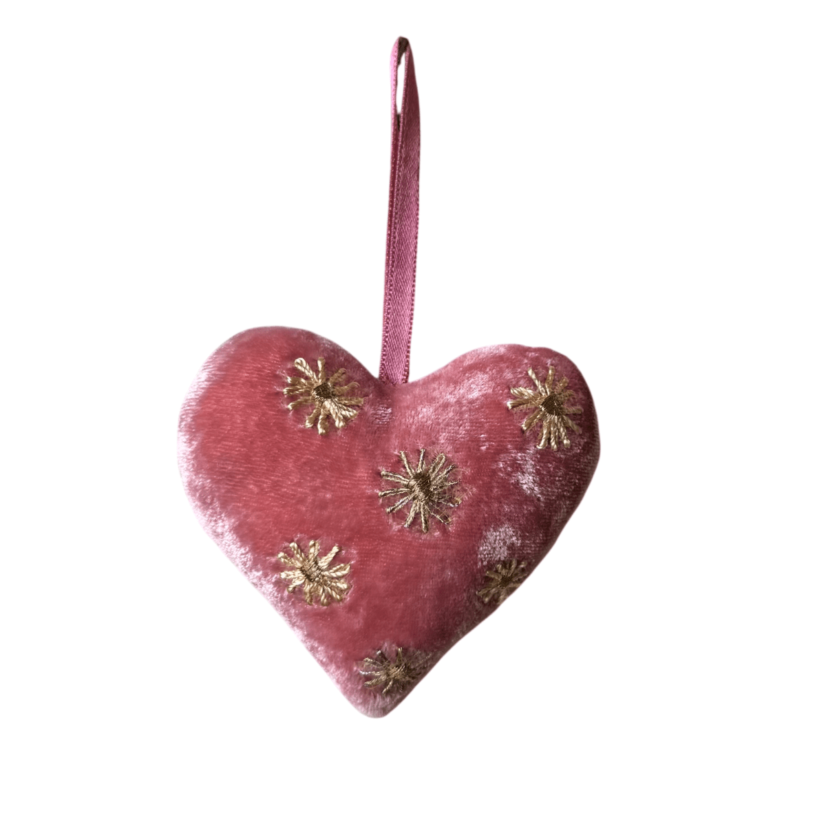 Hand Embroidered Silk Velvet Heart Ornaments Ornament Anke Drechsel GG