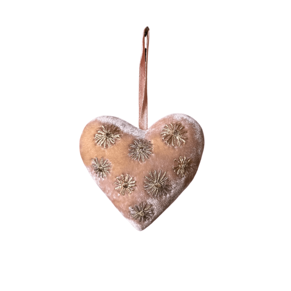 Hand Embroidered Silk Velvet Heart Ornaments Ornament Anke Drechsel M