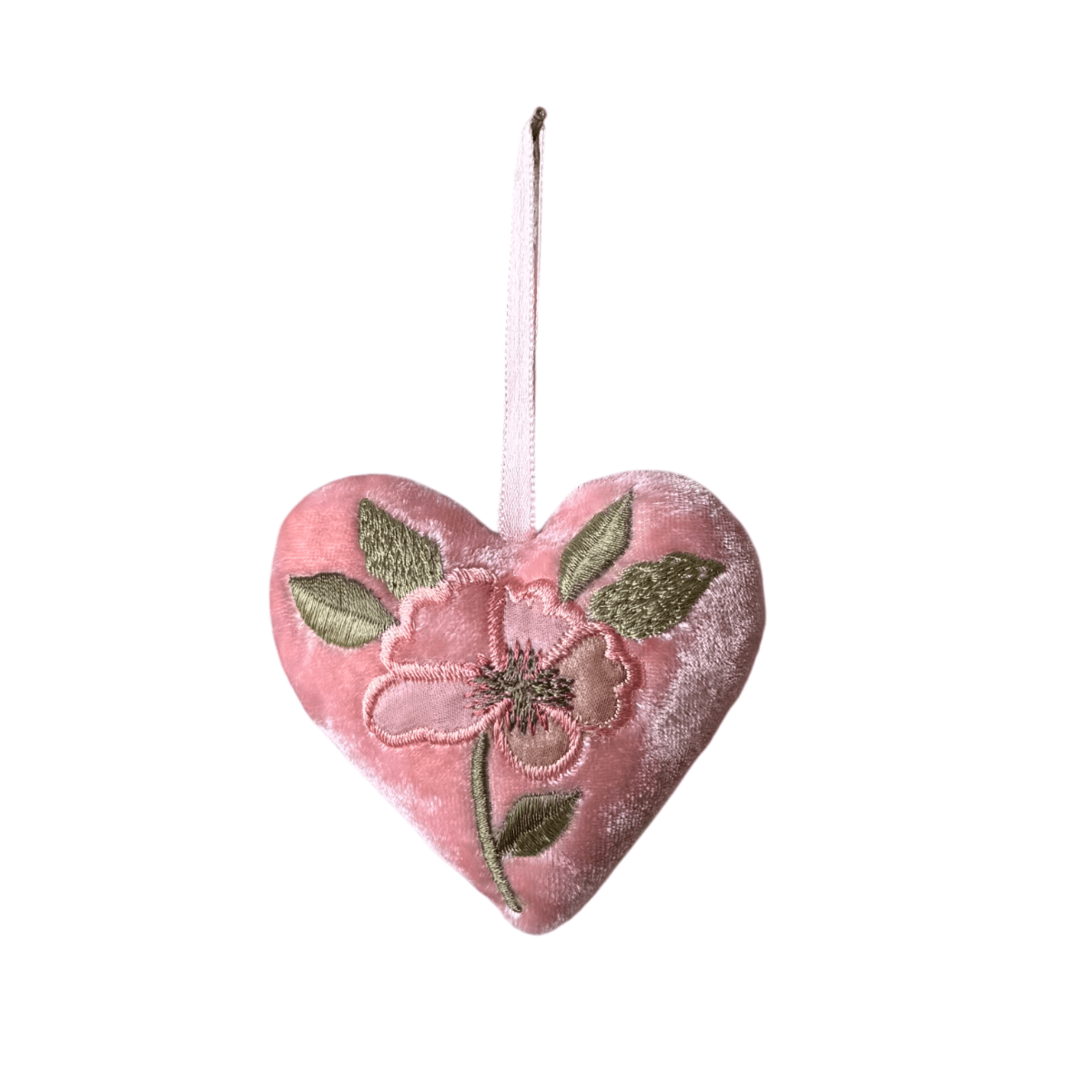 Hand Embroidered Silk Velvet Heart Ornaments Ornament Anke Drechsel R