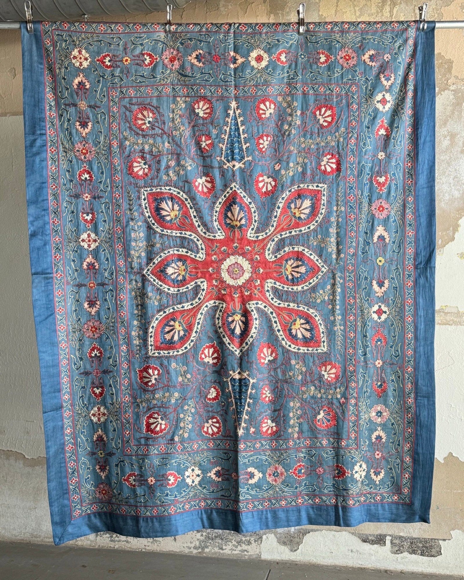 Hand Stitched All Silk Suzani (CSSU082324| ") Suzani Aziz Suzani
