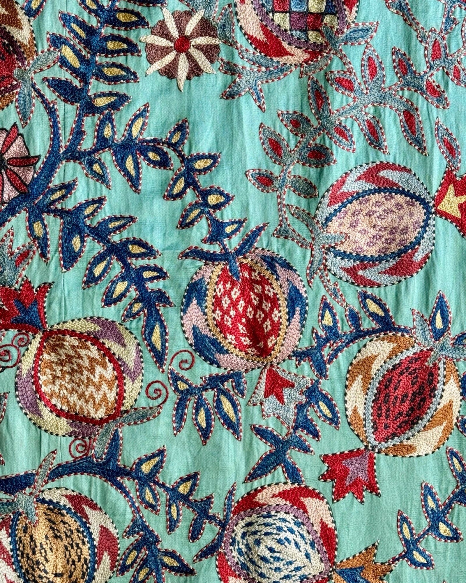 Hand Stitched All Silk Suzani (CSSU084644| 64 x 83") Suzani Aziz Suzani