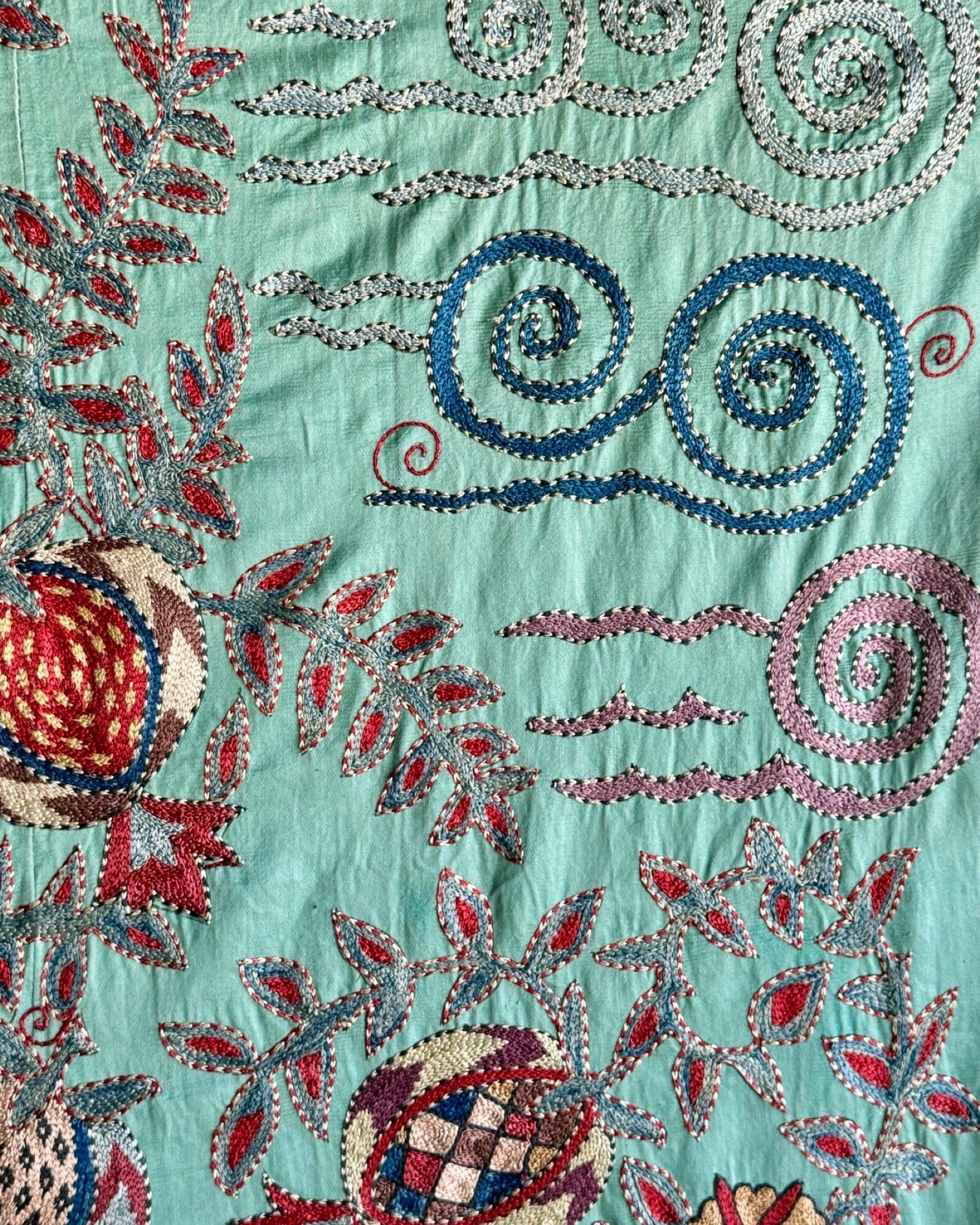 Hand Stitched All Silk Suzani (CSSU084644| 64 x 83") Suzani Aziz Suzani