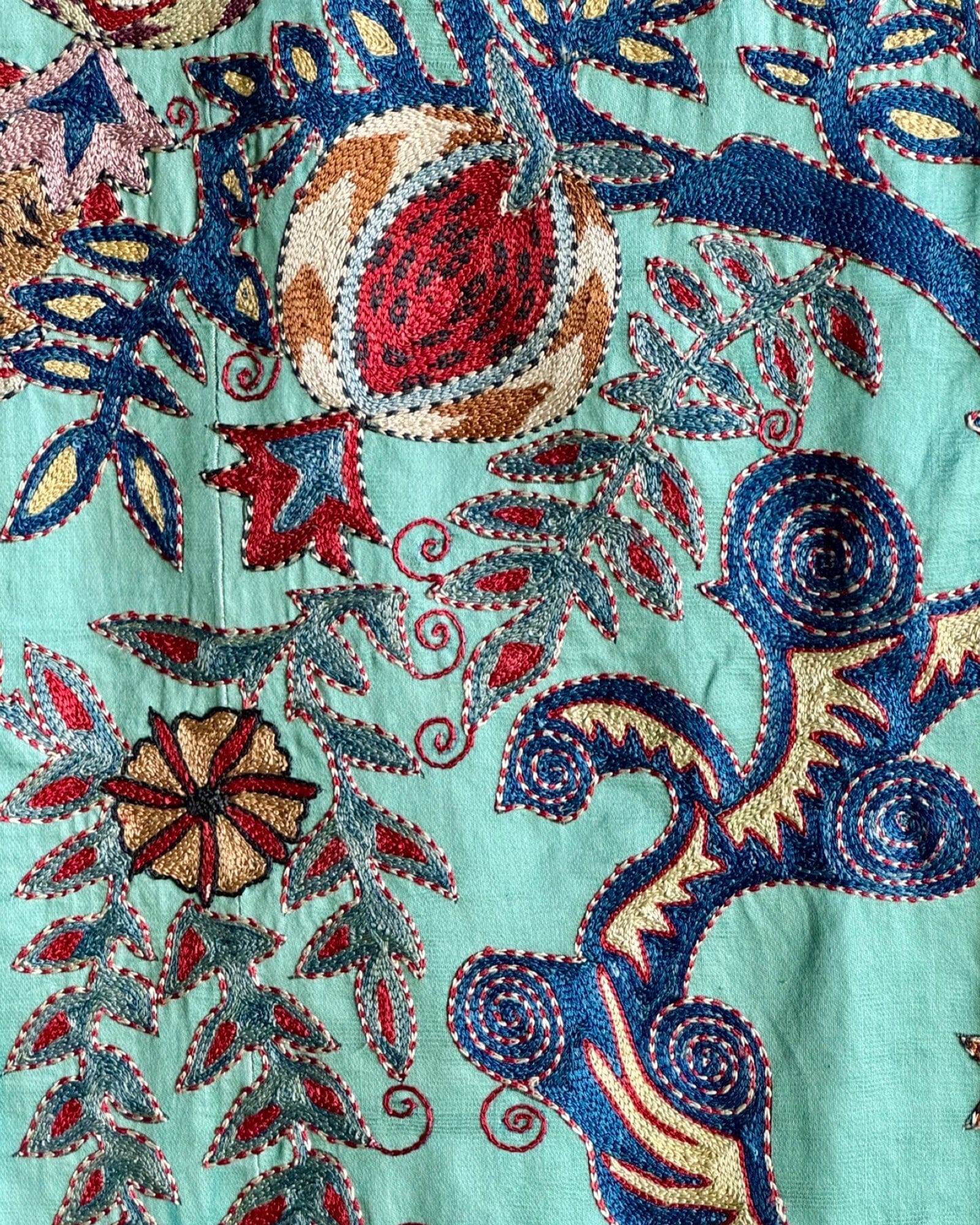 Hand Stitched All Silk Suzani (CSSU084644| 64 x 83") Suzani Aziz Suzani
